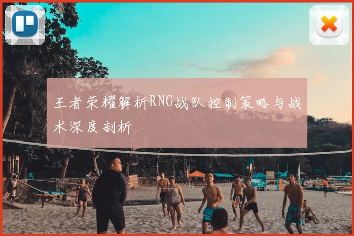 王者荣耀解析RNG战队控制策略与战术深度剖析