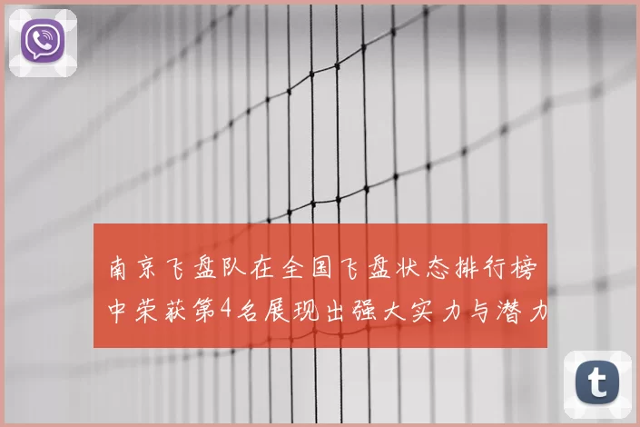 南京飞盘队在全国飞盘状态排行榜中荣获第4名展现出强大实力与潜力