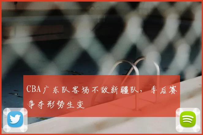 CBA广东队客场不敌新疆队,季后赛争夺形势生变