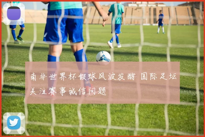 南非世界杯假球风波发酵 国际足坛关注赛事诚信问题